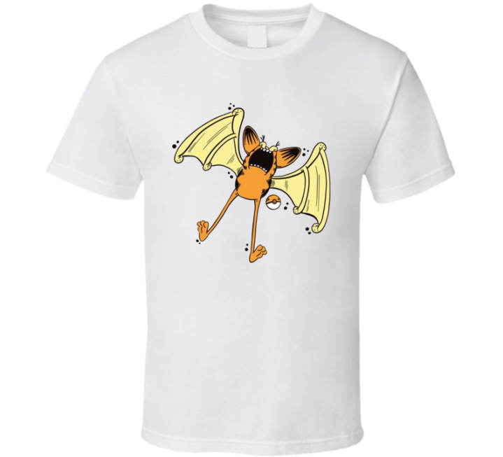 Zubat Garfield Pokemon Parody T Shirt