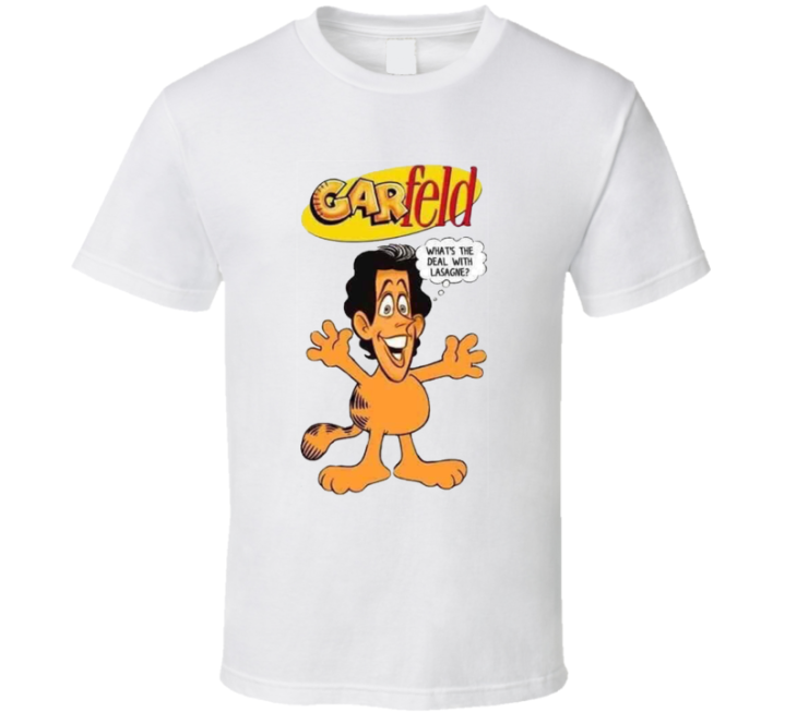 Garfield Seinfeld What's The Deal With Lasagna Parody T Shirt