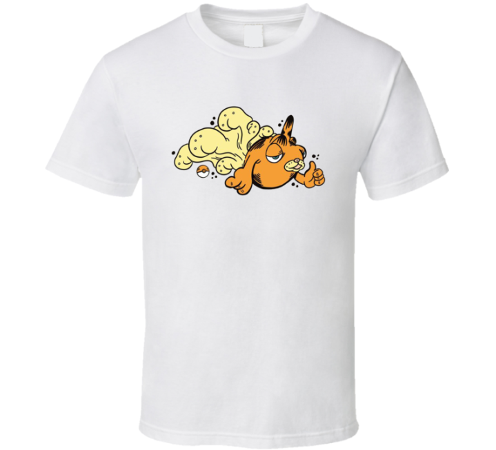 Goldeen Garfield Pokemon Parody T Shirt