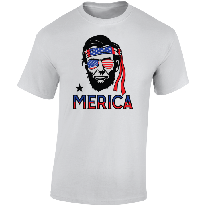 Merica Abraham Lincoln July 4th T Shirt