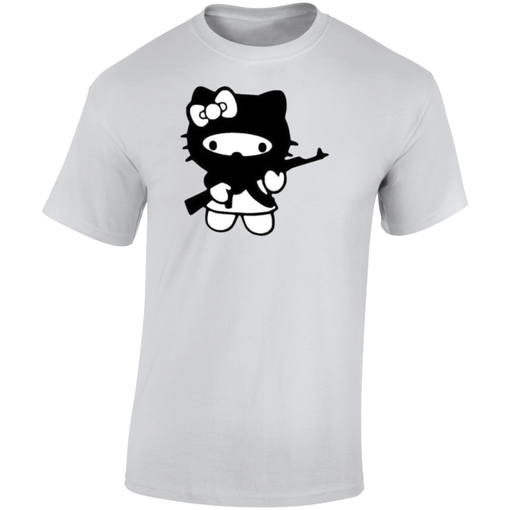 Arab Kitty Hello Guns Parody T Shirt