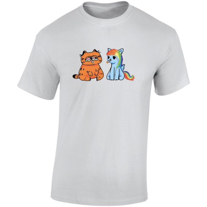 My Little Garfield Smoking Poney T Shirt