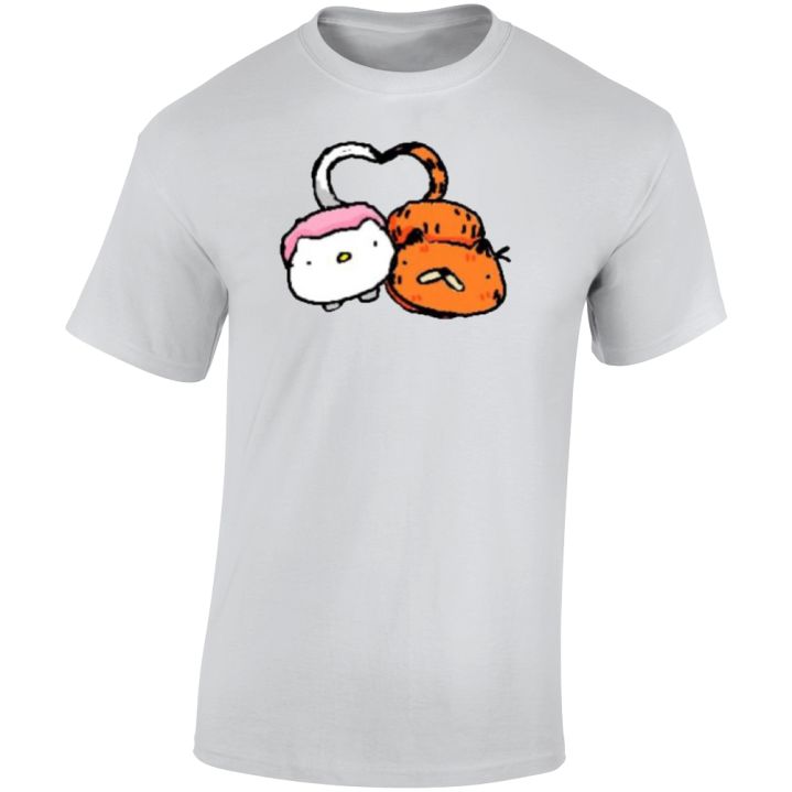 Hello Kitty Garfield Heart Tails Valentines Day Cat Gift T Shirt