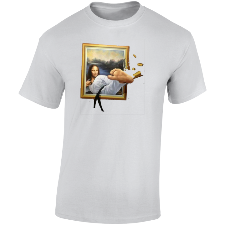 Kung Fu Mona Lisa Karate Kick T Shirt