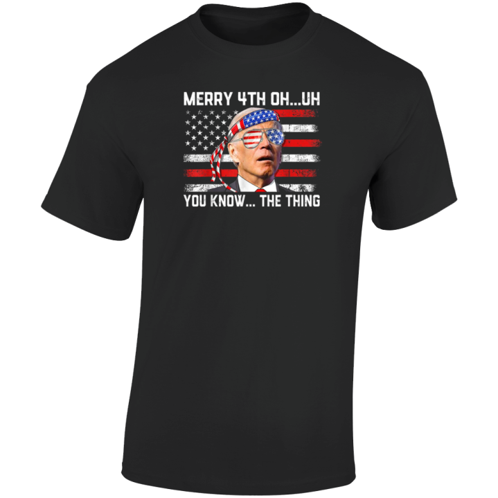 Merry Fourth Happy 4th July Joe Biden T Shirt