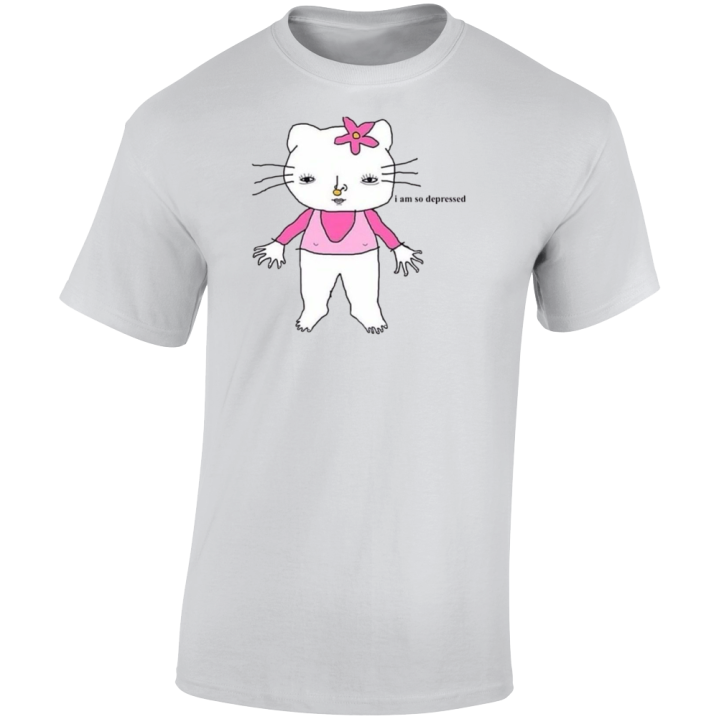 Hello Kitty So Depressed Cursed Meme T Shirt