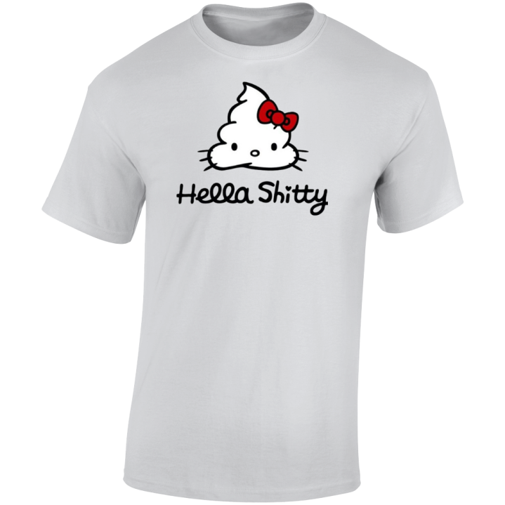 Hella Shitty Hello Kitty Parody T Shirt