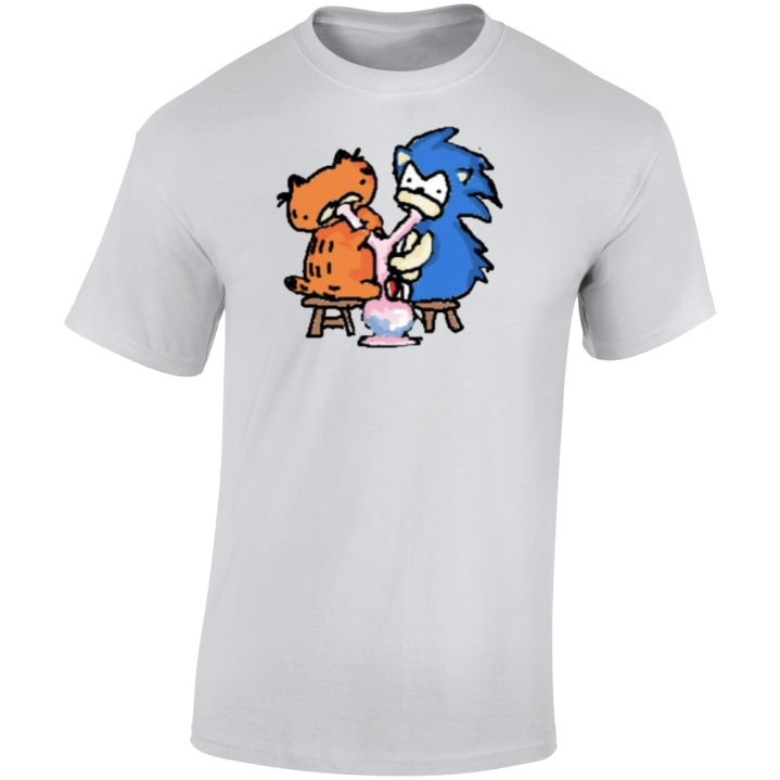 Garfield Sonic Bong Smoking Meme T Shirt