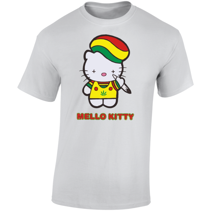 Mello Kitty Hello Kitty Marijuana Parody T Shirt