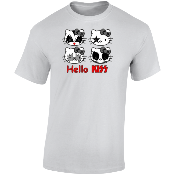 Hello Kiss Kitty Parody T Shirt