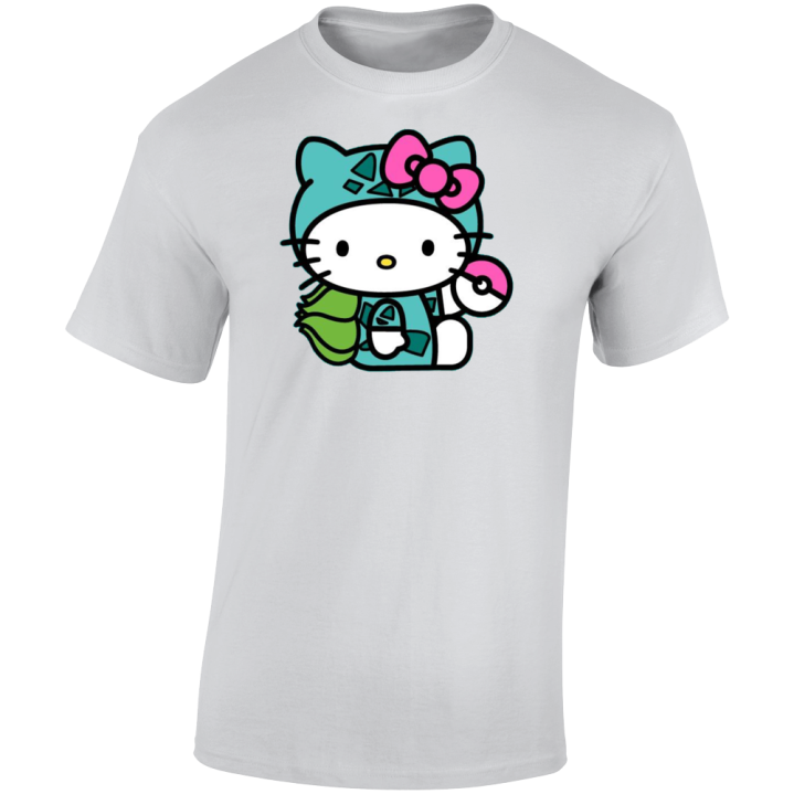 Bulbasaur Hello Kitty Pokemon Parody Cute T Shirt