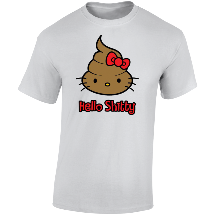 Hello Shitty Kitty Parody T Shirt