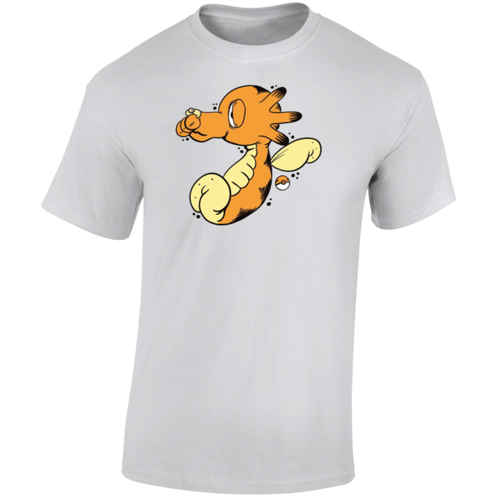 Horsea Garfield Pokemon Parody T Shirt