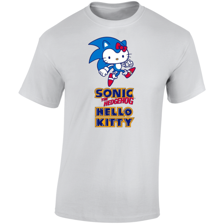 Sonic The Hedgehog Hello Kitty Parody T Shirt