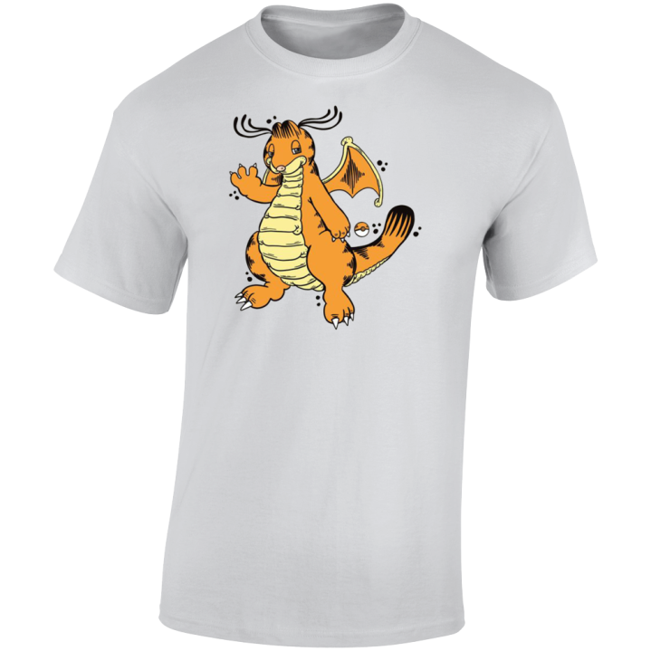 Dragonite Garfield Pokemon Parody T Shirt