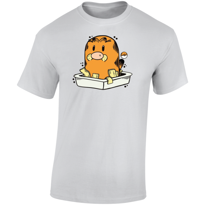 Diglett Garfield Pokemon Parody T Shirt