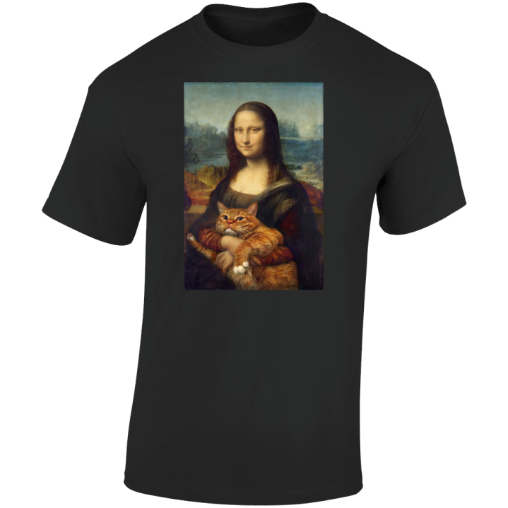 Mona Lisa Cat Lady T Shirt