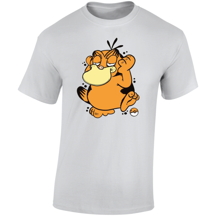 Psyduck Garfield Pokemon Parody T Shirt