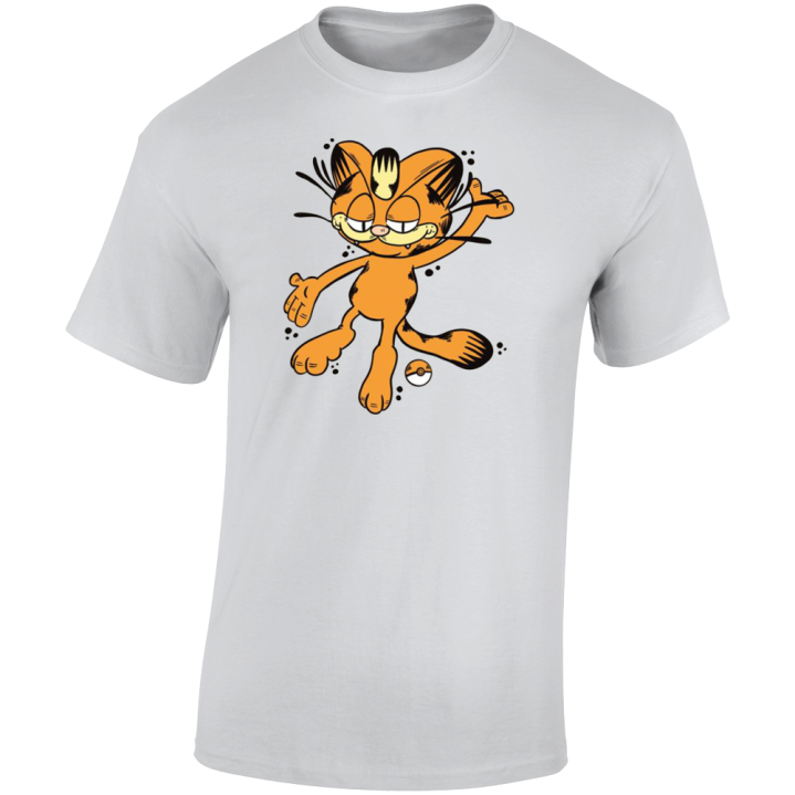 Meowth Garfield Pokemon Parody T Shirt