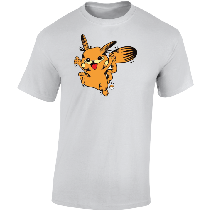 Pikachu Garfield Pokemon Parody T Shirt