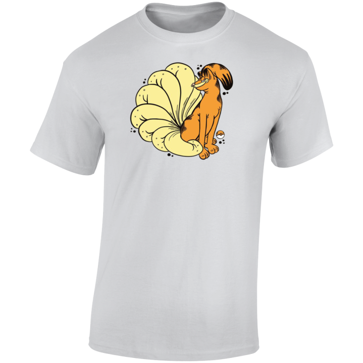 Ninetails Garfield Pokemon Parody T Shirt