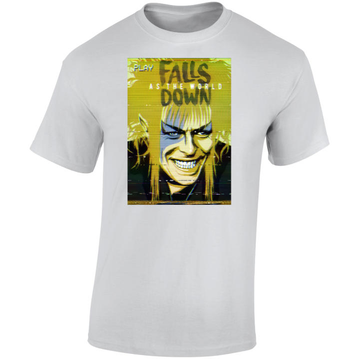 Falls As The World Down David Bowie  Parody T Shirt