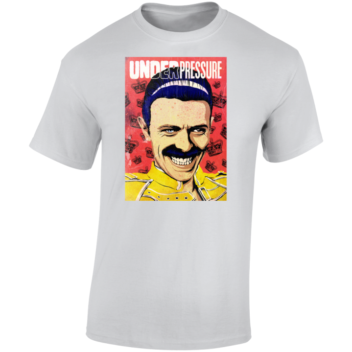 Under Pressure David Bowie  Parody T Shirt