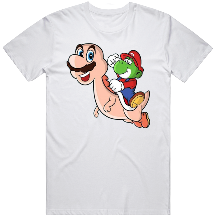 Yoshi Riding Super Mario Blursed Meme T Shirt