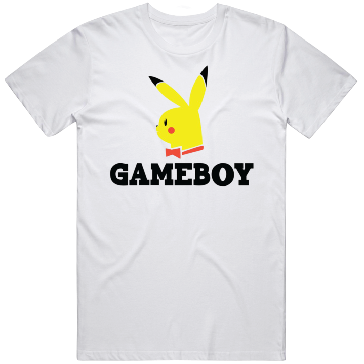 Gameboy Pikachu Playboy Parody T Shirt