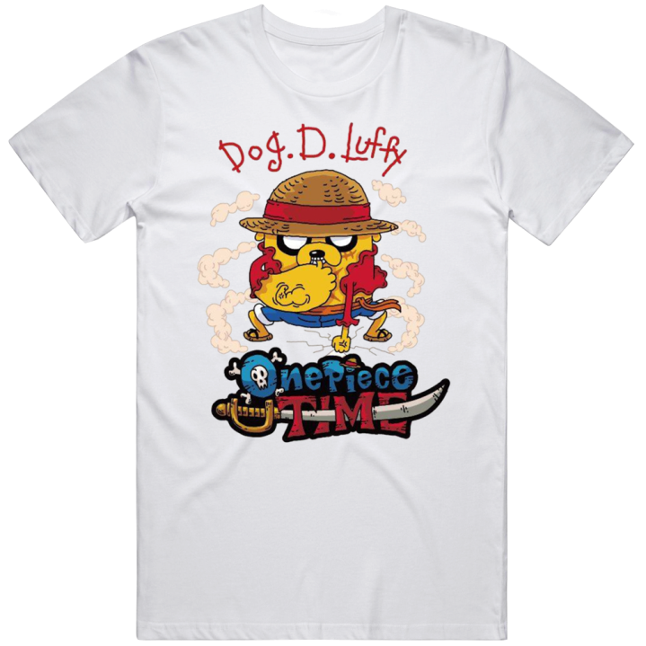 One Piece Adventure Time Dog D Luffy T Shirt