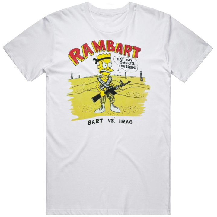 Rambart Bart Rambo Gulf War Parody T Shirt