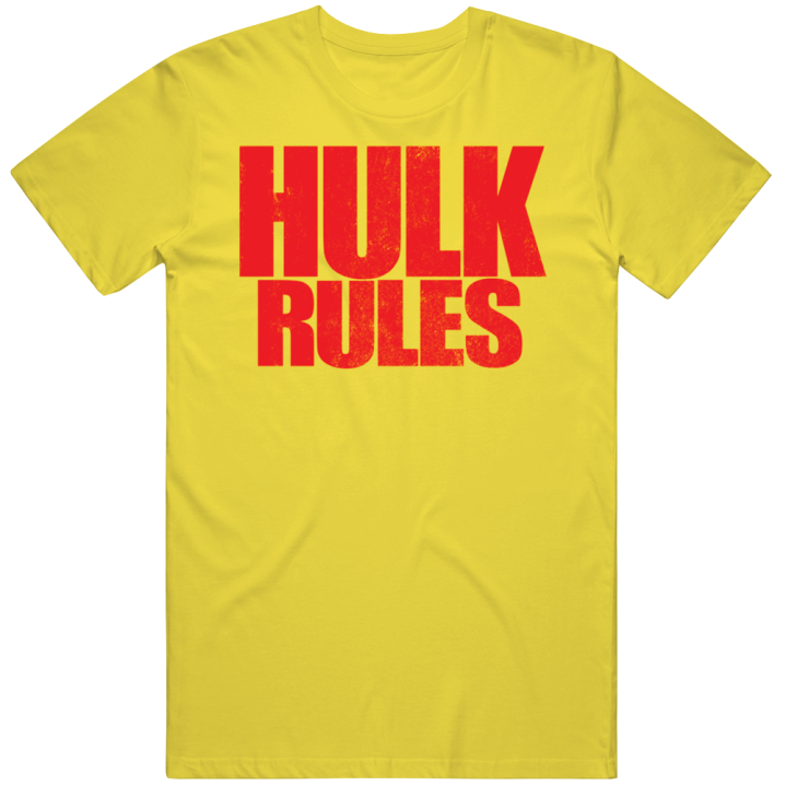 Hulk Rules 1980s Hulk Hogan Hulkamania T Shirt