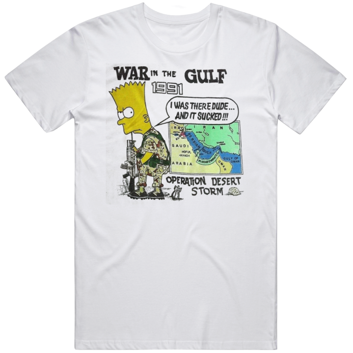 Gulf War 90s Bart Simpson Operation Desert Storm T Shir T Shirt