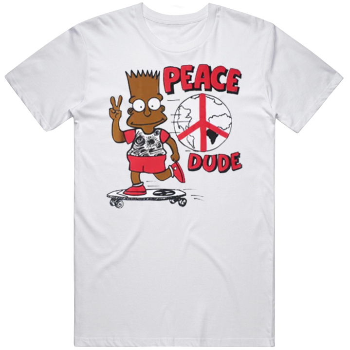 Black Bart Peace Dude Simpsons Bootleg T Shirt