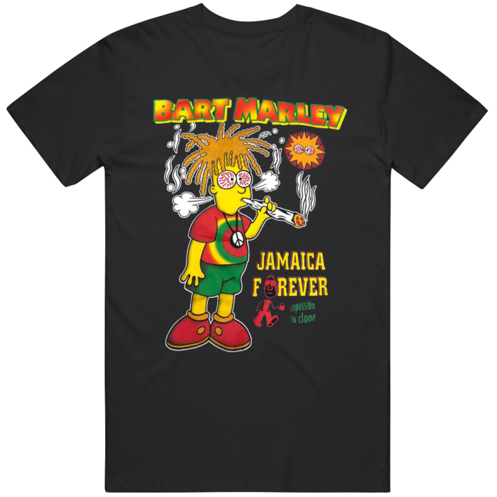 Bart Marley Jamaica Forever Bootleg Simpsons T Shirt