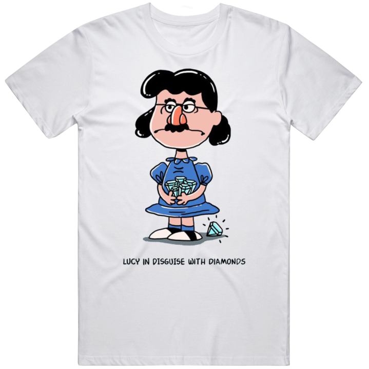 Lucy Diamonds Peanuts Comic Parody T Shirt