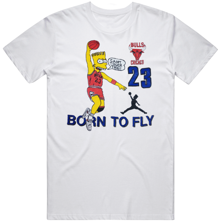 Bart Simpsons Bulls 23 Born To Fly T Shirt