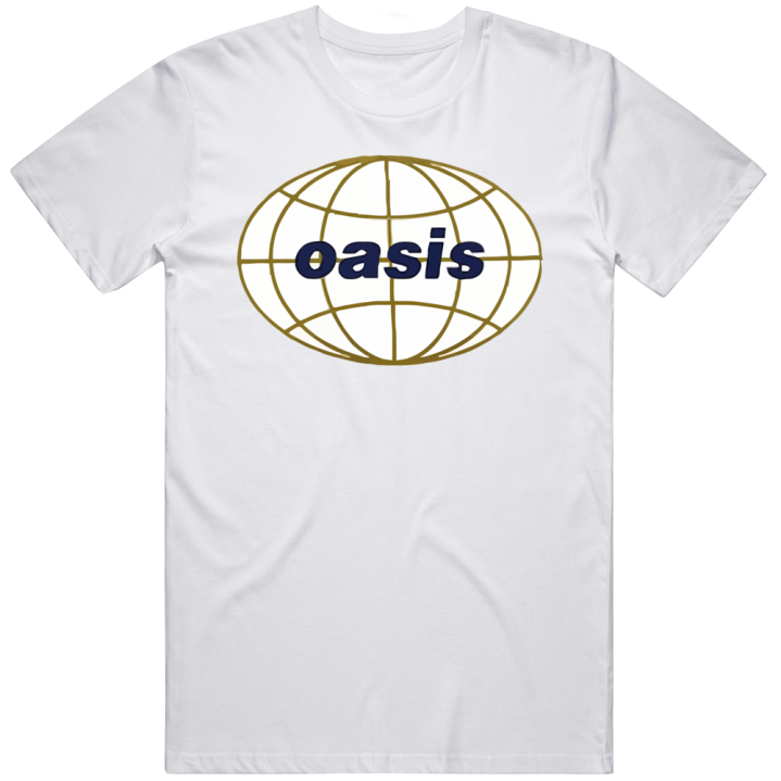 Oasis Rock Band Globe World Logo Bootleg T Shirt