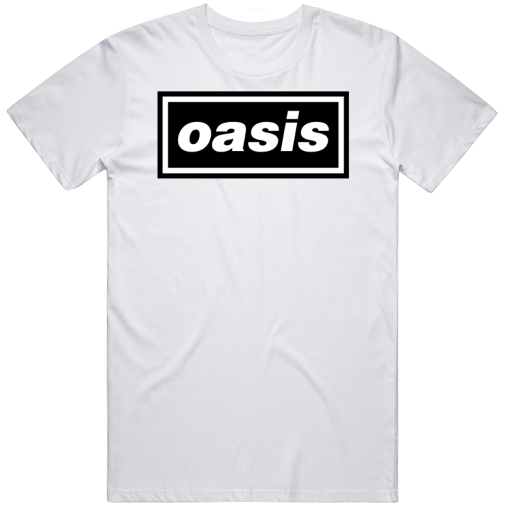 Oasis Rock Band Box Logo T Shirt