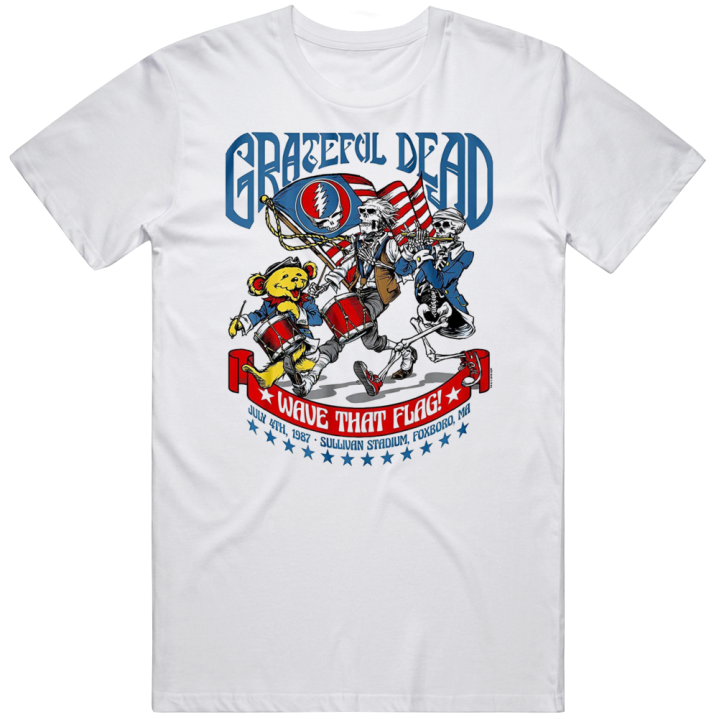 Grateful Dead Wave That Flag July 4th Independance Day T Shirt