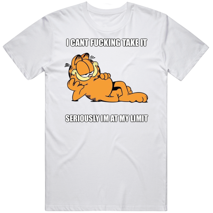 I Can't Fucking Take It Garfield Monday Meme T Shirt