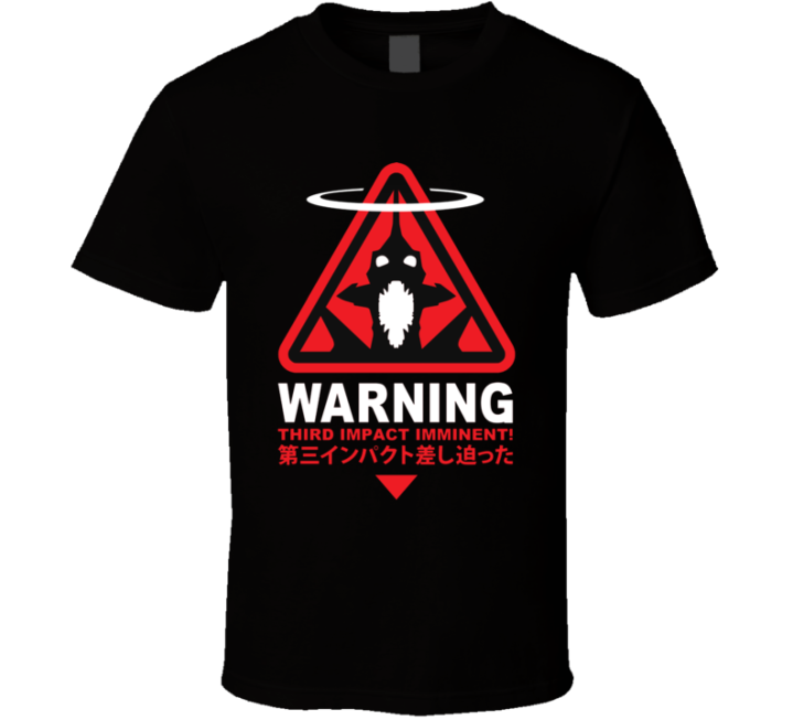 Warning Third Impact Imminent Neon Genesis T Shirt