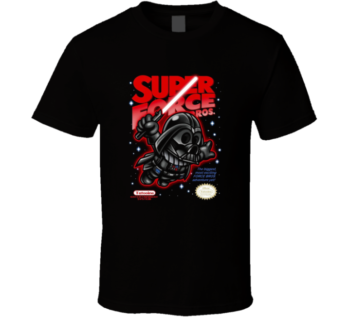 Super Force Darth Vader Star Wars Mario Parody T Shirt