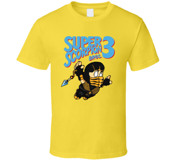 Super Scorpion Bros 3 Mario Mortal Kombat Parody T Shirt