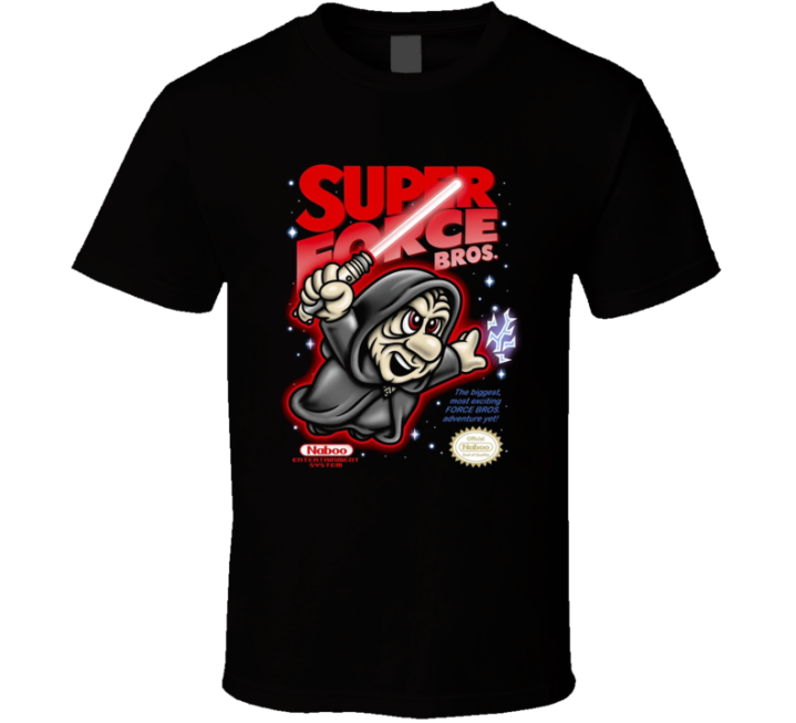 Super Force Mario Bros Star Wars Parody T Shirt