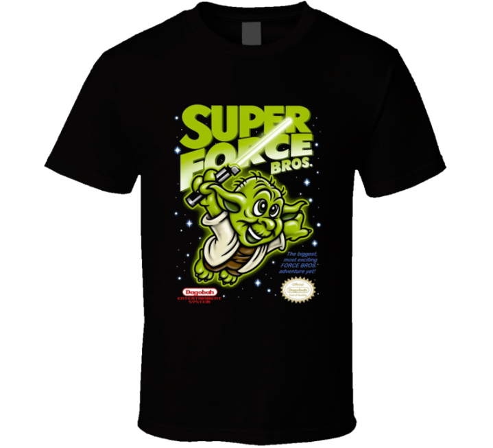 Super Force Yoda Star Wars Mario Parody T Shirt