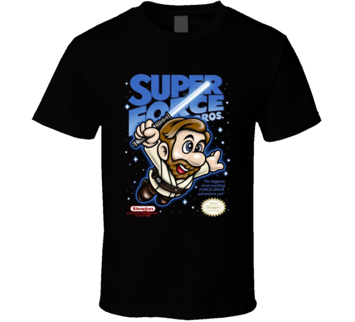 Super Force Obiwan Star Wars Mario Parody T Shirt