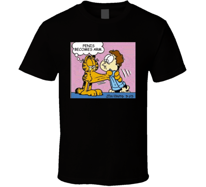 Garfield Penis Becomes Arm Cursed T Shirt