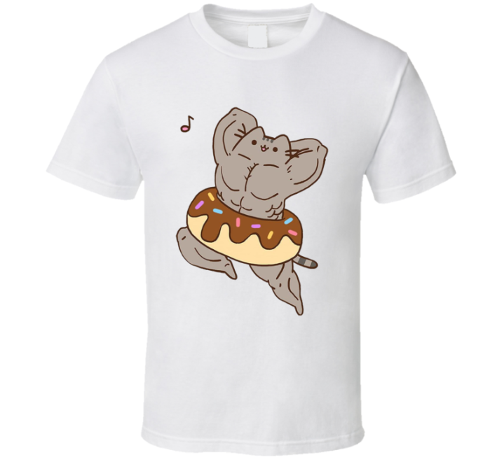 Bug Pusheen Cat Donut Bodybuilding Meme T Shirt