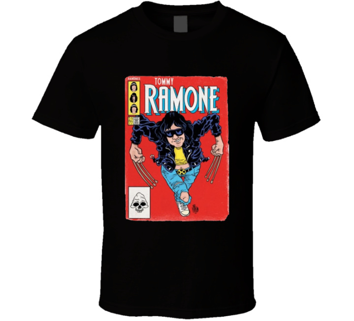 Tommy Ramone Ramones Wolverine X-men Parody Comic T Shirt